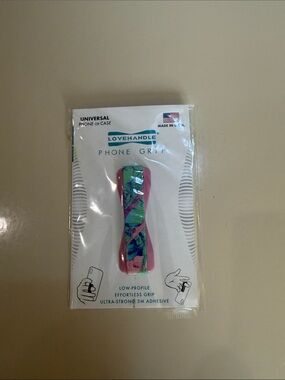 Lovehandle Phone Grip - Pink & Teal Pattern